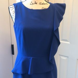 Calvin Klein bold blue dress